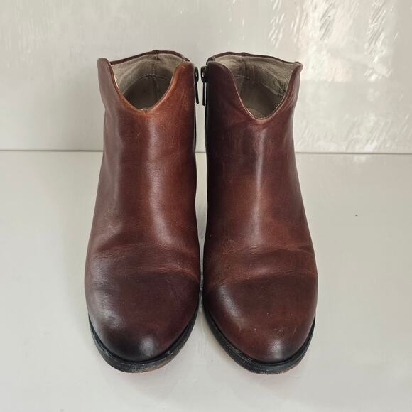 Freebird by Steven Womens 8 Detroit Brown Distressed Leather Booties Festival - Picture 3 of 15